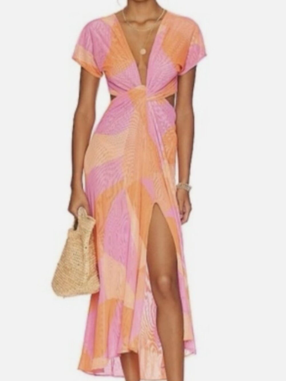 NWT! Vix Paula Hermanny Martinica Loop Midi Revolve Swimsuit Cover Up Dress New!